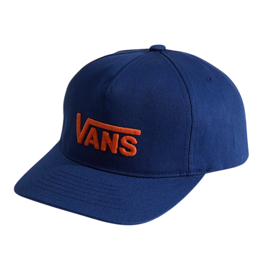 Kids Drop V Logo Snapback Hat - Deep Indigo Blue