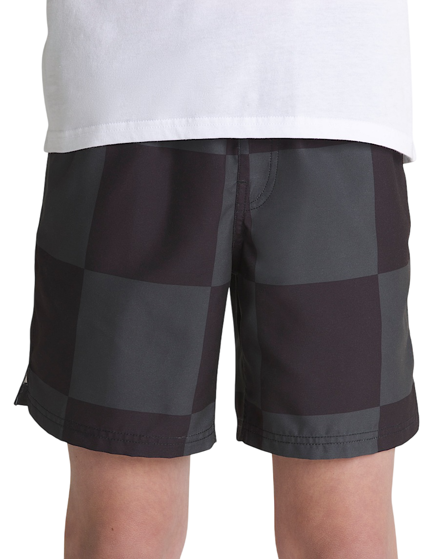 Kids Primary Checkerboard Shorts - Black/Grey