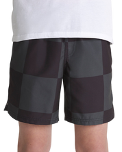 Kids Primary Checkerboard Shorts - Black/Grey