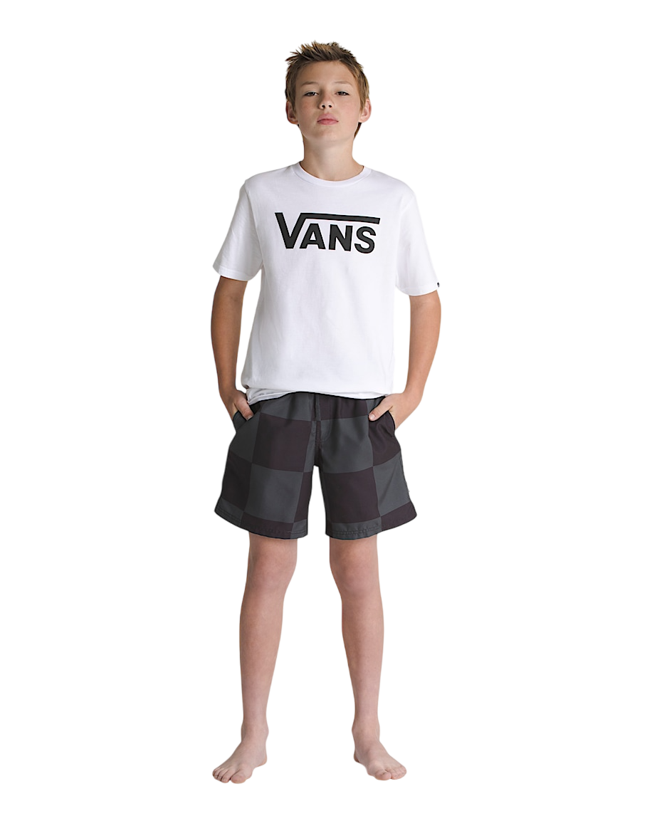 Kids Primary Checkerboard Shorts - Black/Grey