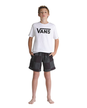 Kids Primary Checkerboard Shorts - Black/Grey