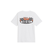 Kids Racing Flames T-Shirt - White