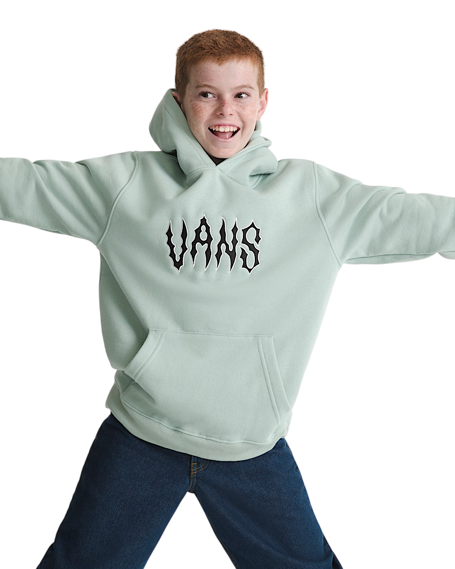 Kids Spiked Vans Hoodie - Grey Mint Green