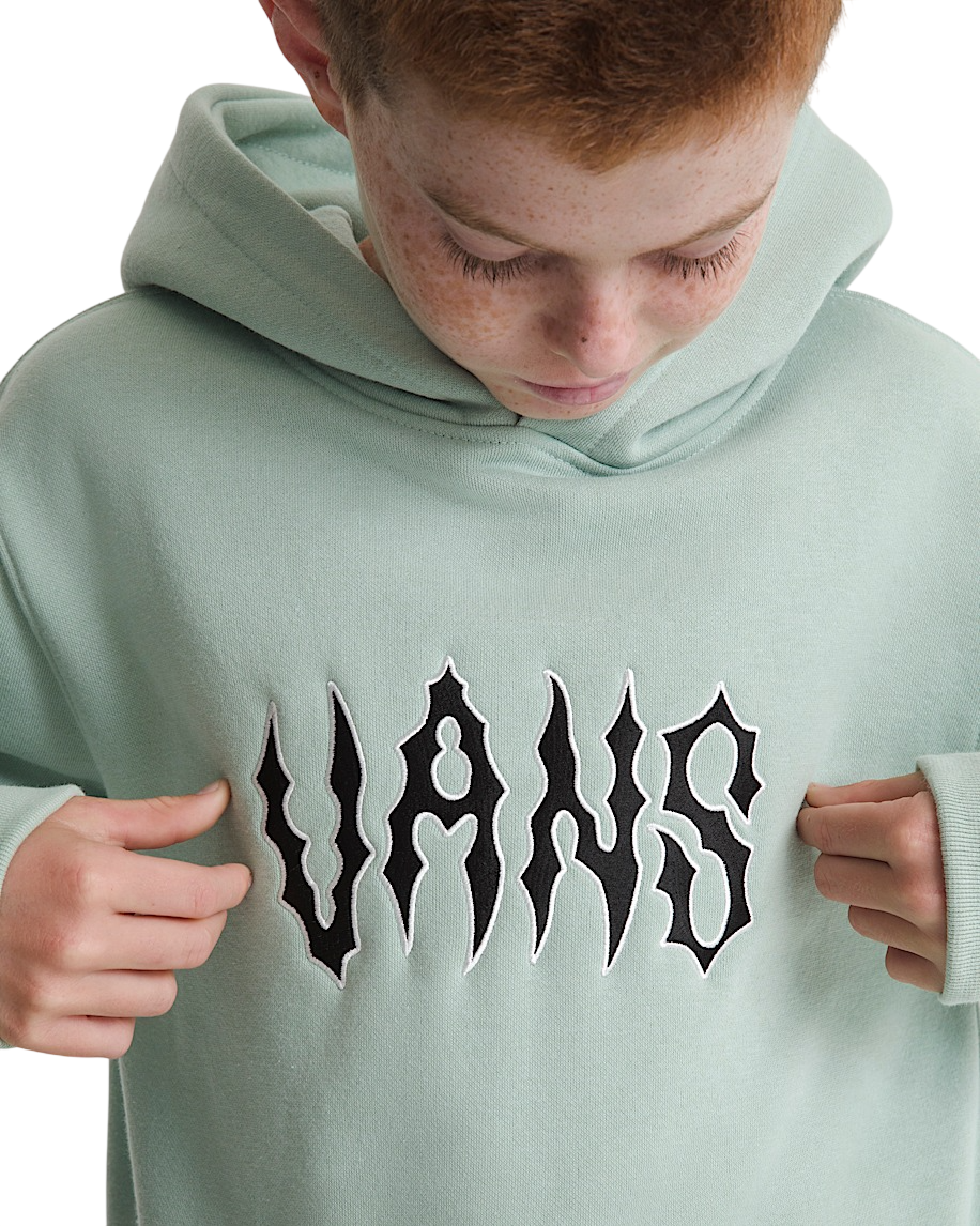 Kids Spiked Vans Hoodie - Grey Mint Green