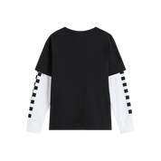 Kids Tilted Twofer LS T-Shirt - Black