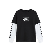 Kids Tilted Twofer LS T-Shirt - Black
