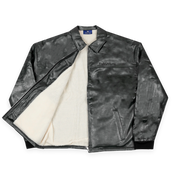 Frosted Leather Jacket - Solid Black
