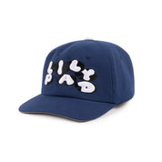 6 Panel Custom Unstructured Hat - Navy/Black