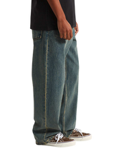 Premium Check-5 Loose Denim Pants - Dirty Wash