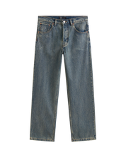 Premium Check-5 Loose Denim Pants - Dirty Wash