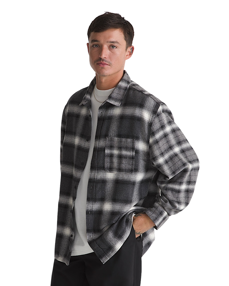 Lawson Mixed Plaid Flannel Shirt - Charcoal Grey