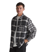 Lawson Mixed Plaid Flannel Shirt - Charcoal Grey