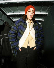 Lawson Mixed Plaid Flannel Shirt - Dress Blues