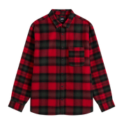 Lawson Mixed Plaid Flannel Shirt - Racing Red
