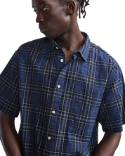 Lawson Plaid Button Up Shirt - Parisian Night Blue/Black