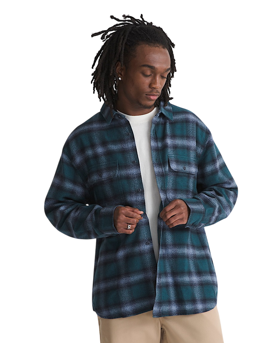 Chemise en Flanelle à Carreaux Lawson - Bleu Sarcelle Océan