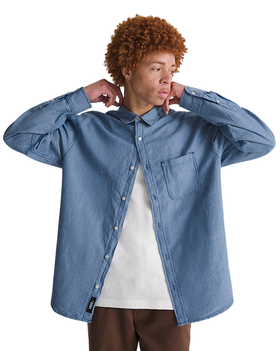 Lawson Solid Oxford Long Sleeve Shirt - True Navy Blue