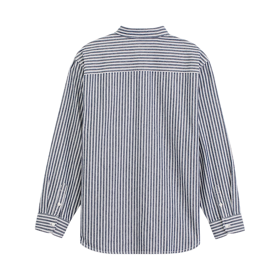 Chemise à Manches Longues Rayée Lawson - Bleu Nuit Parisienne
