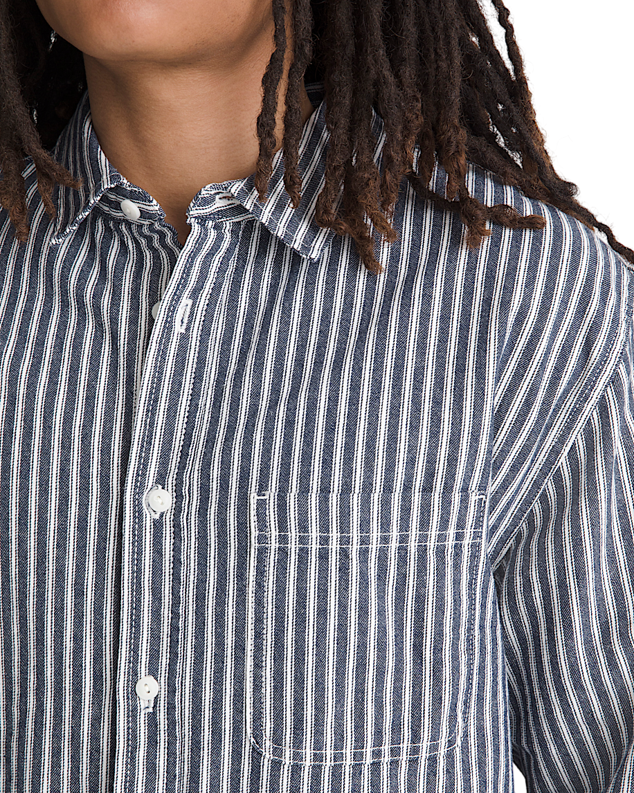 Chemise à Manches Longues Rayée Lawson - Bleu Nuit Parisienne
