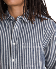 Chemise à Manches Longues Rayée Lawson - Bleu Nuit Parisienne
