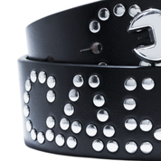 Riveted Leather Belt - Black