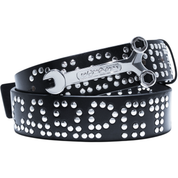 Riveted Leather Belt - Black