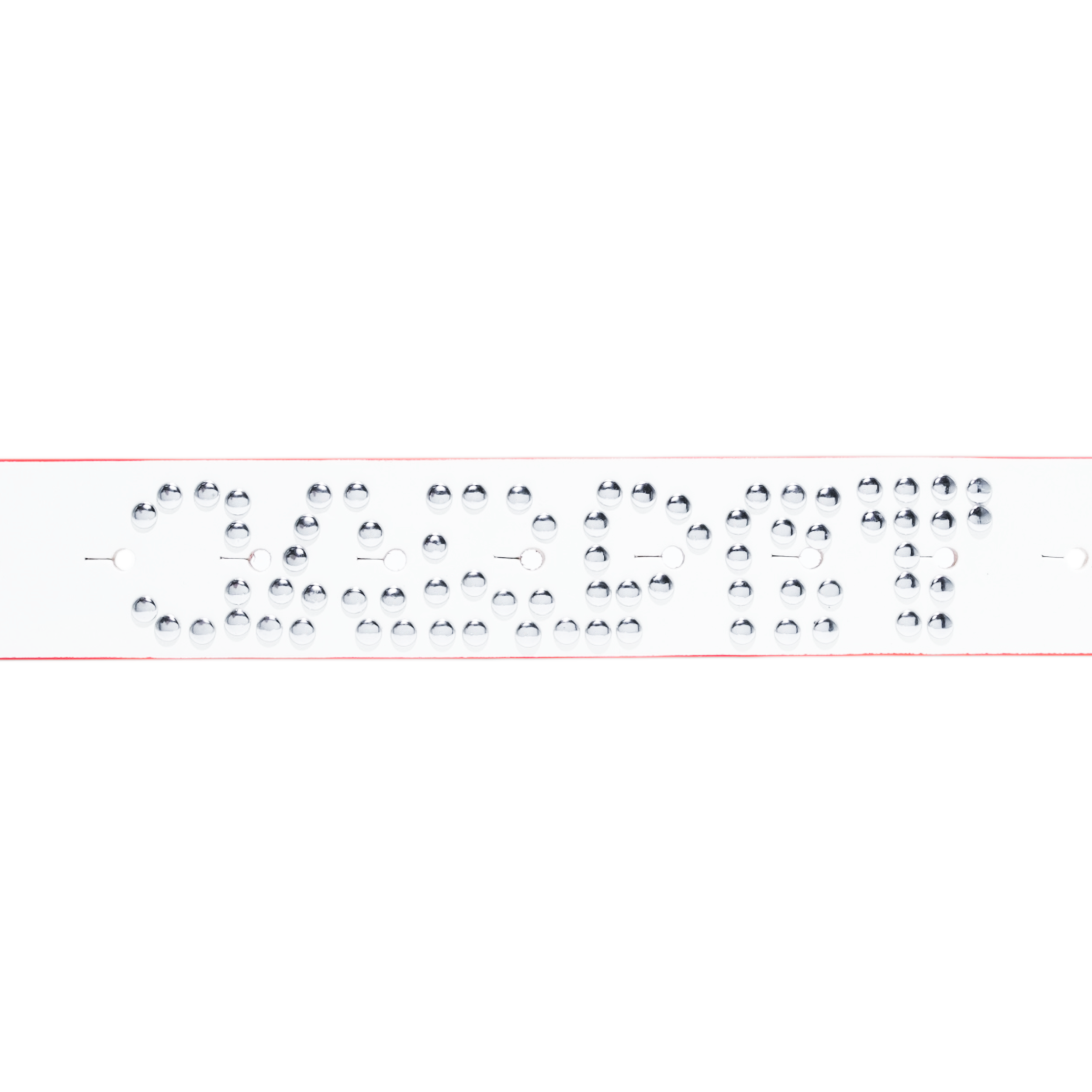 Riveted Leather Belt - White