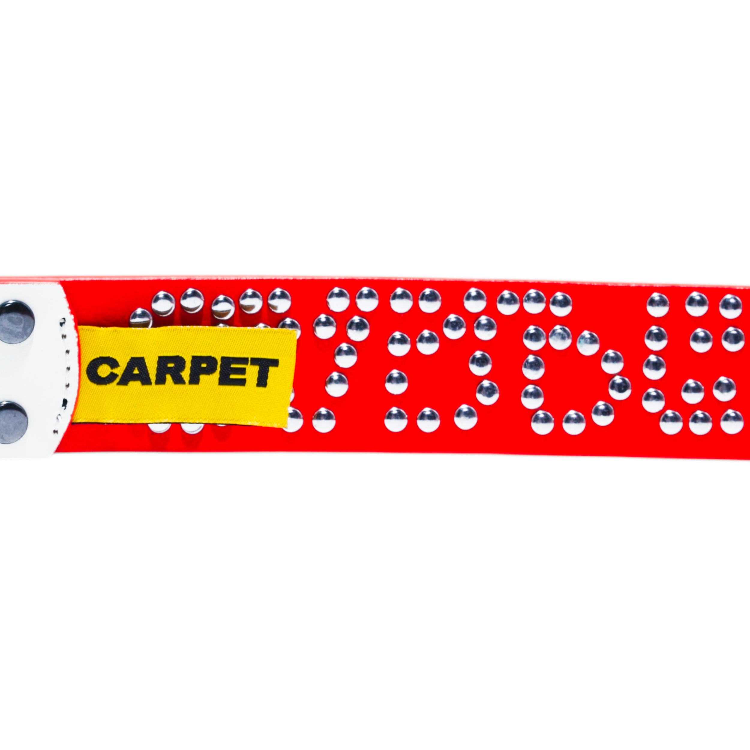 Riveted Leather Belt - White