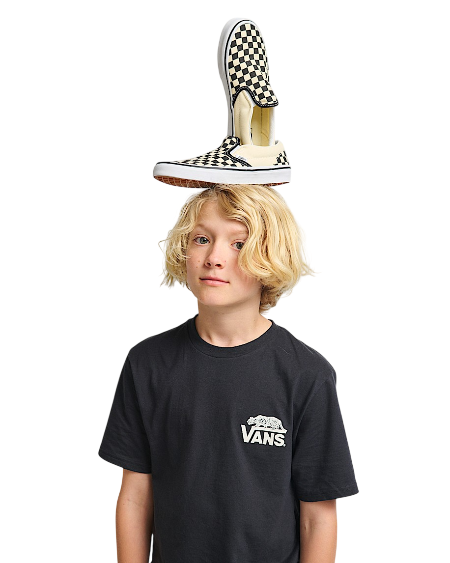 Little Kids Classic Slip-On - Checkerboard Black/White