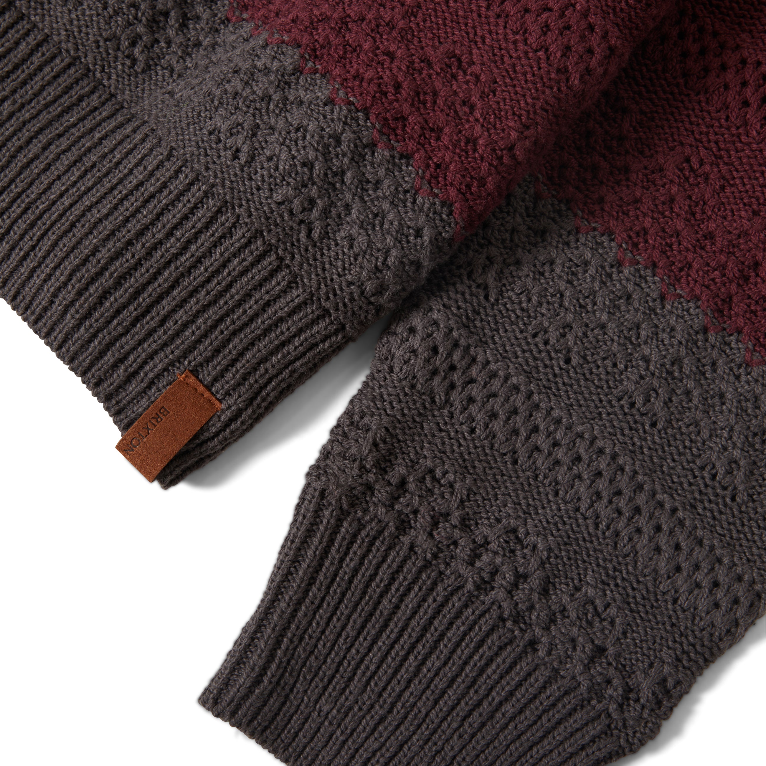 Midnight Crew Sweater - Black/Port Stripe