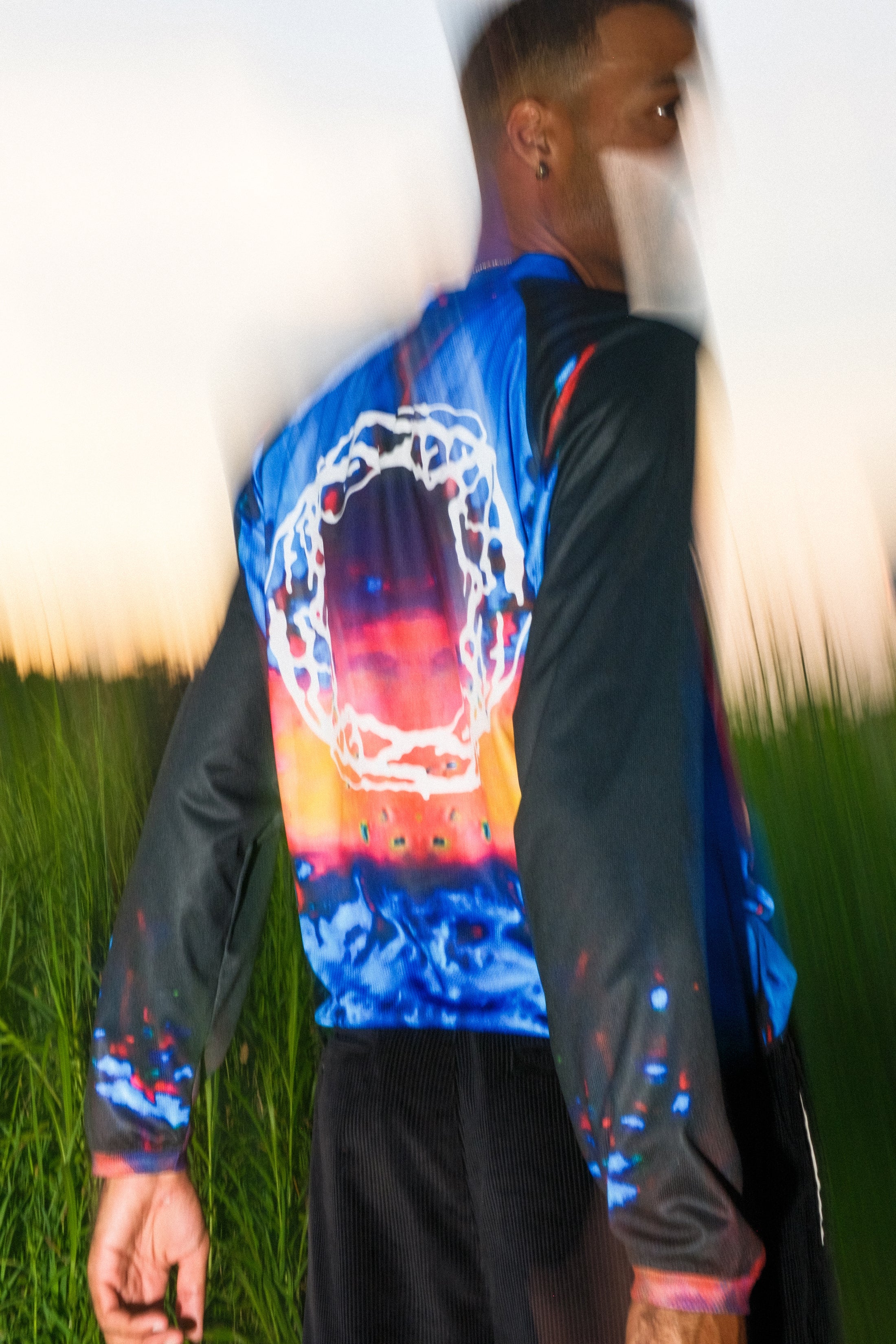 Gasser Moto Jersey - Bleu Électrique