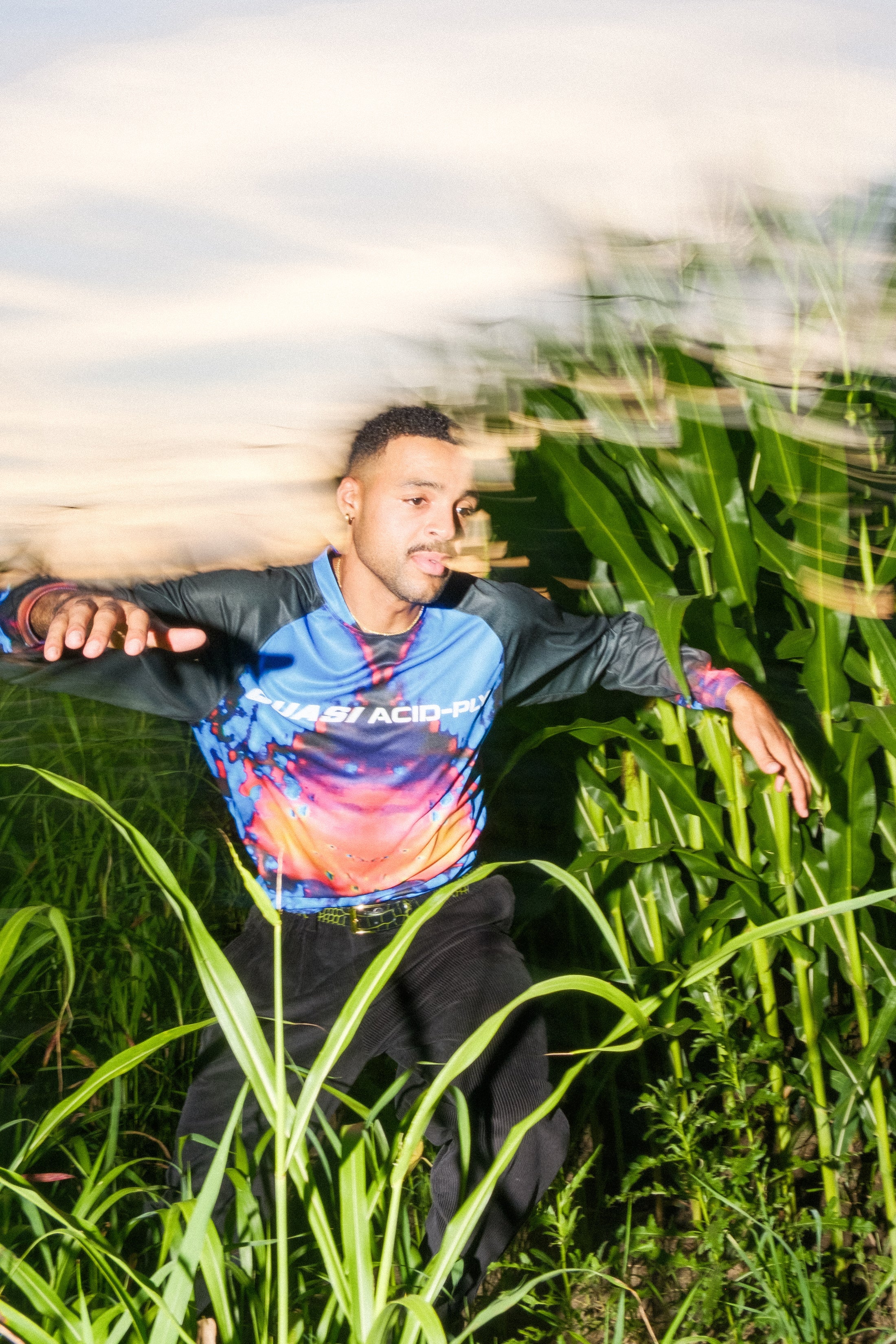 Gasser Moto Jersey - Bleu Électrique