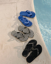 Makena Sandale Damier - Damier Noir/Blanc Marshmallow