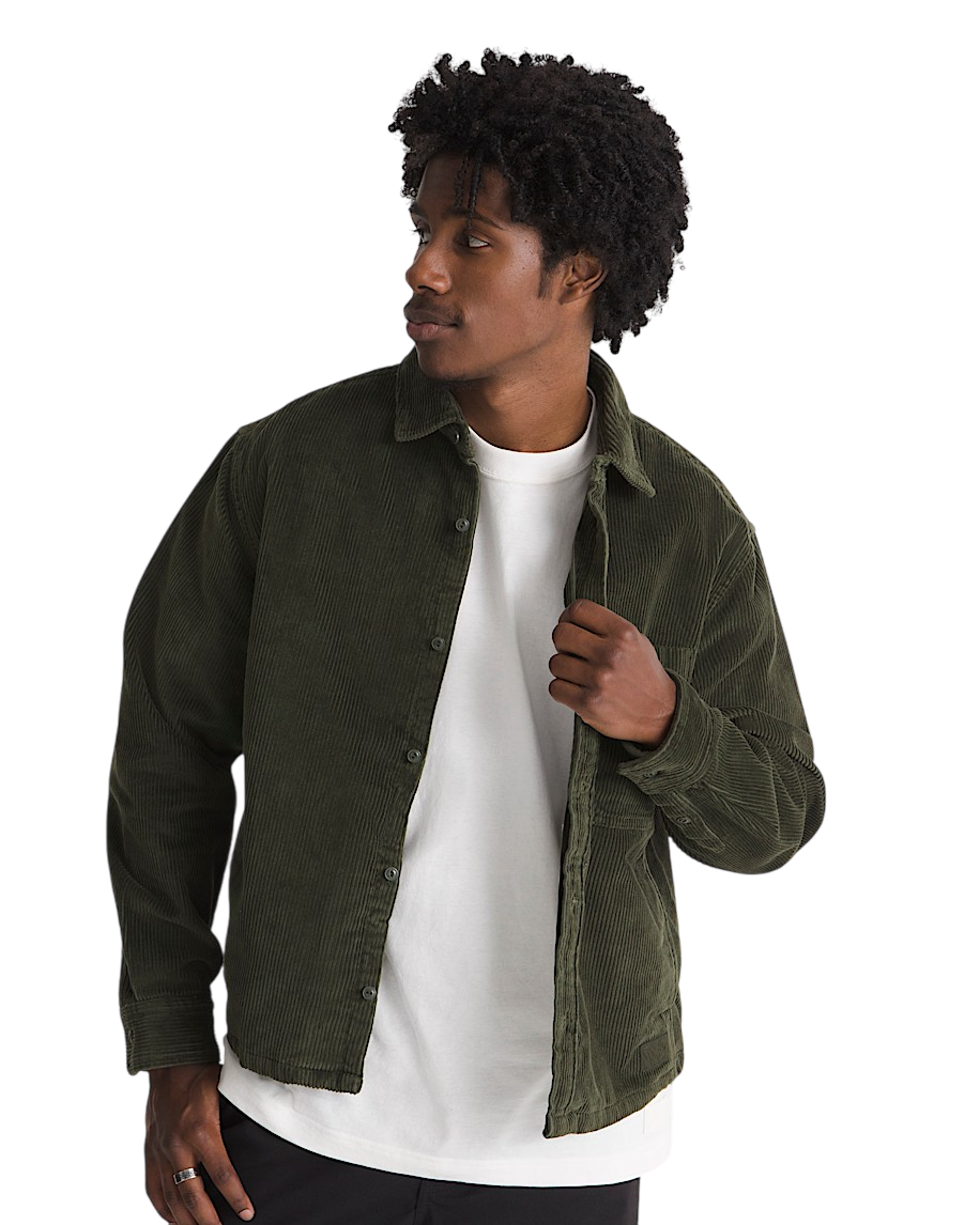 Martinez Cord Overshirt - Obsidian Fern Green