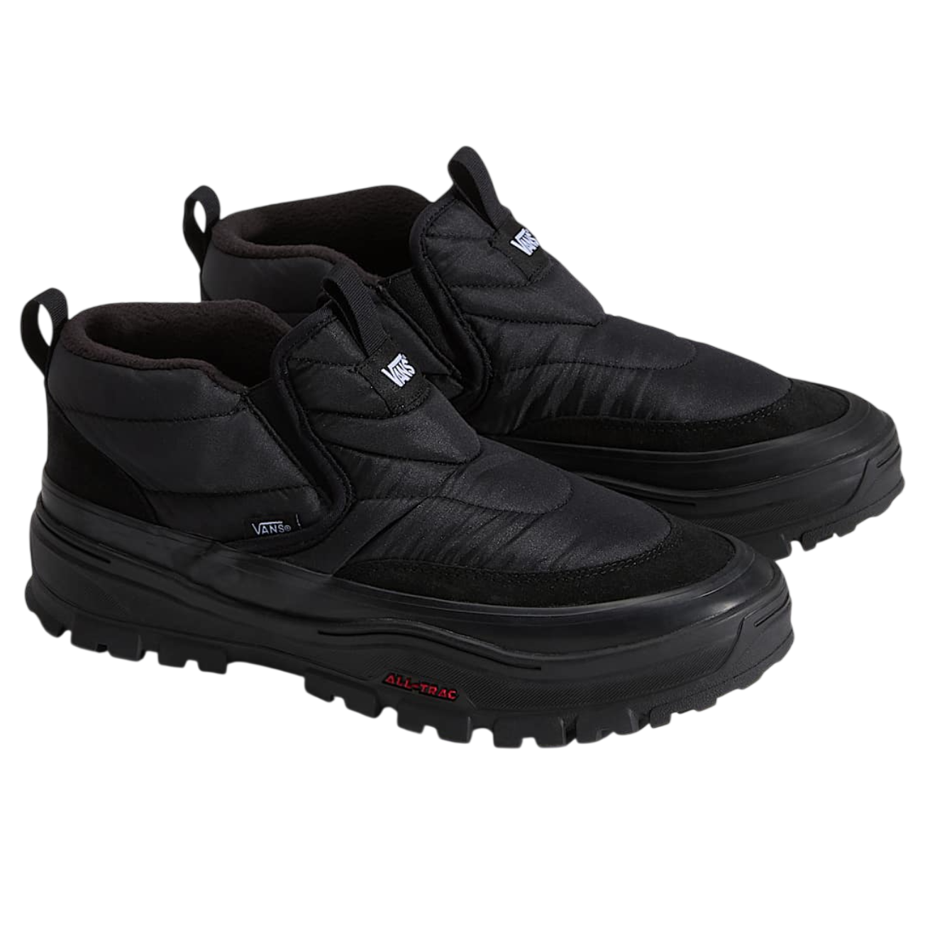 Mid-Slip Puff Boots - Black/Black
