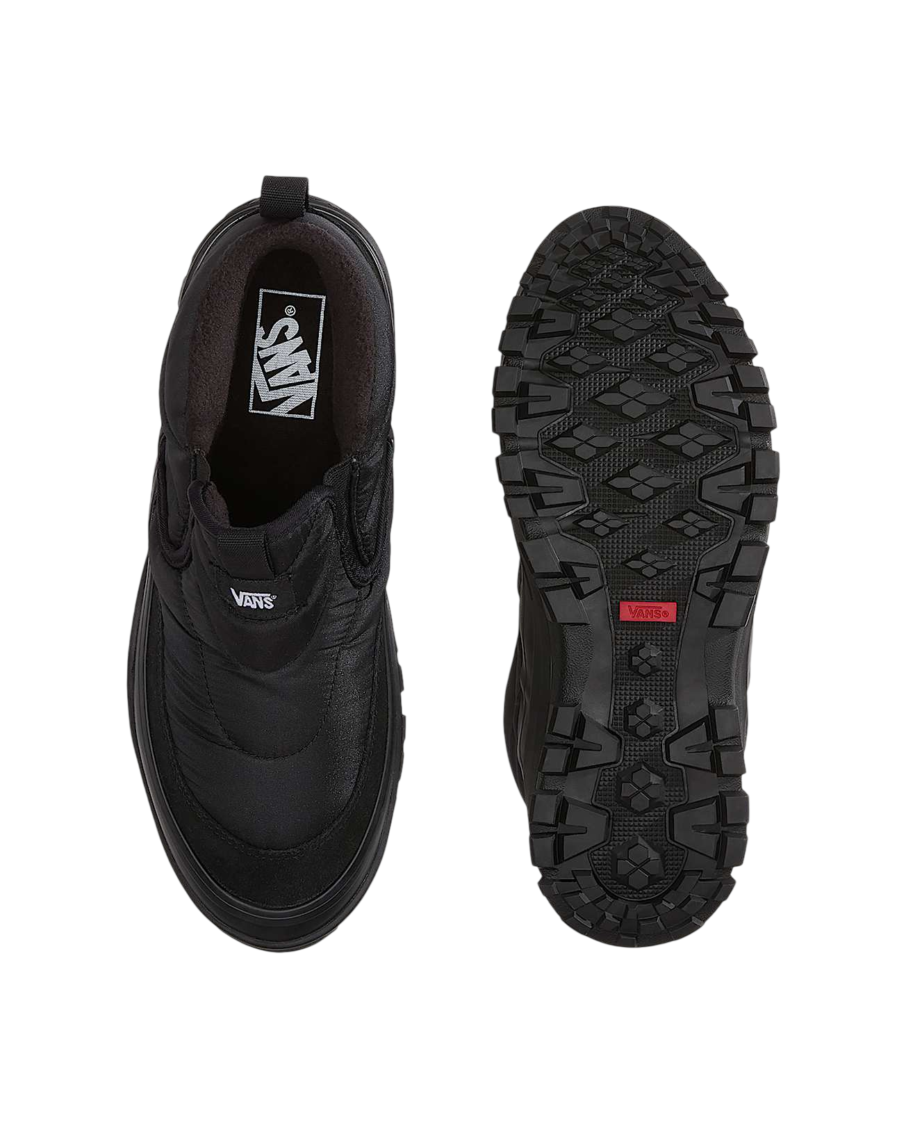 Mid-Slip Puff Boots - Black/Black