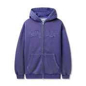 Mineral Wash Zip-Thru Hood - Prussian