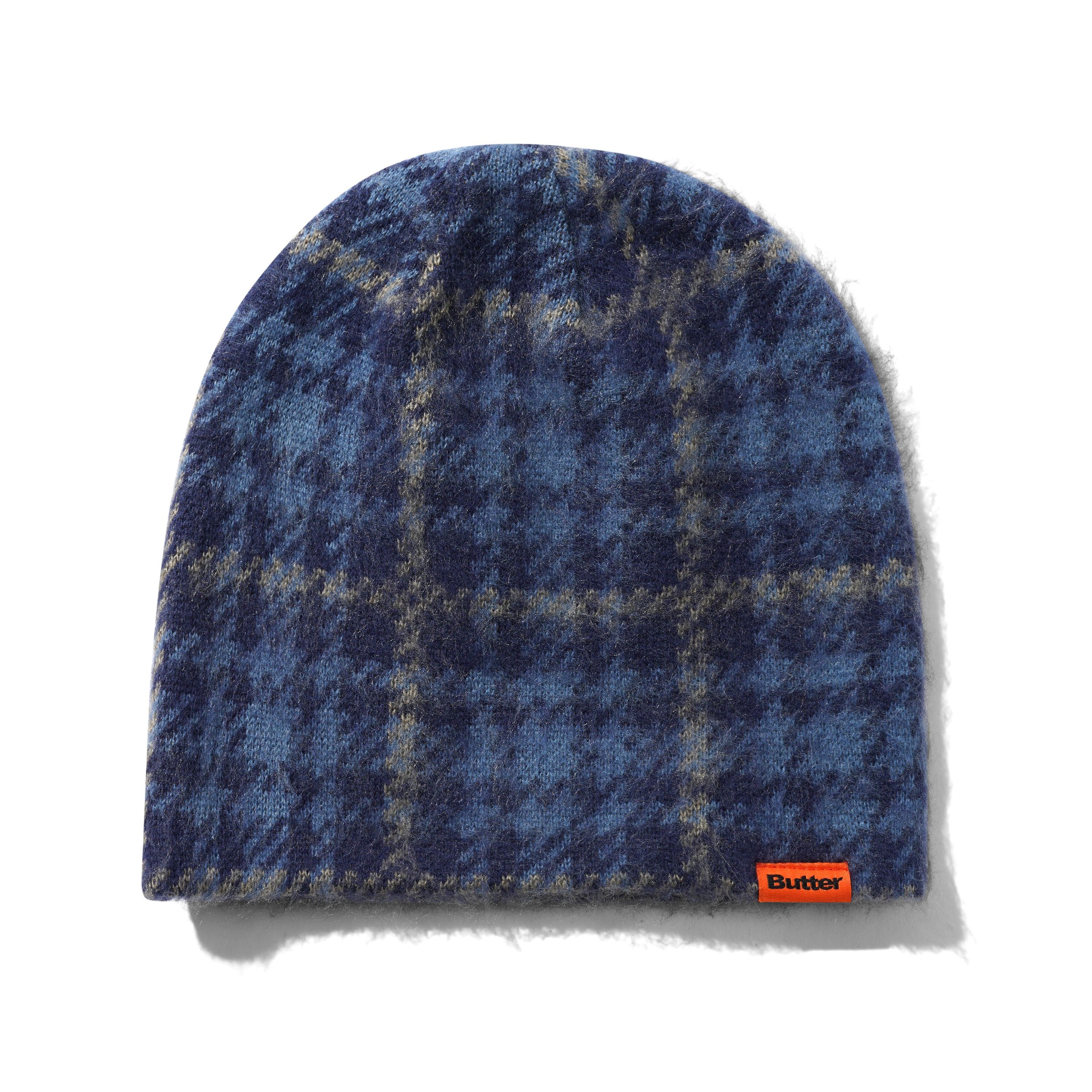 Mohair Skully Beanie - Plaid