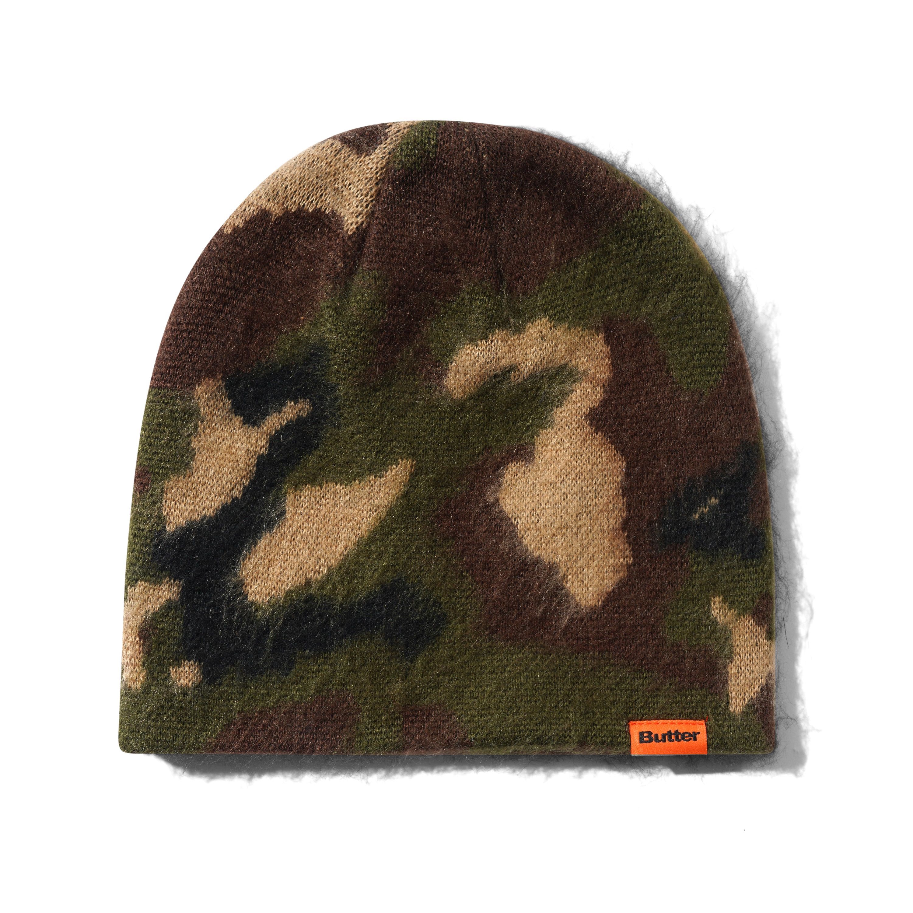 Mohair Skully Beanie - Woodland Camo