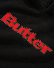 Nylon Logo Applique Pullover Hood - Black