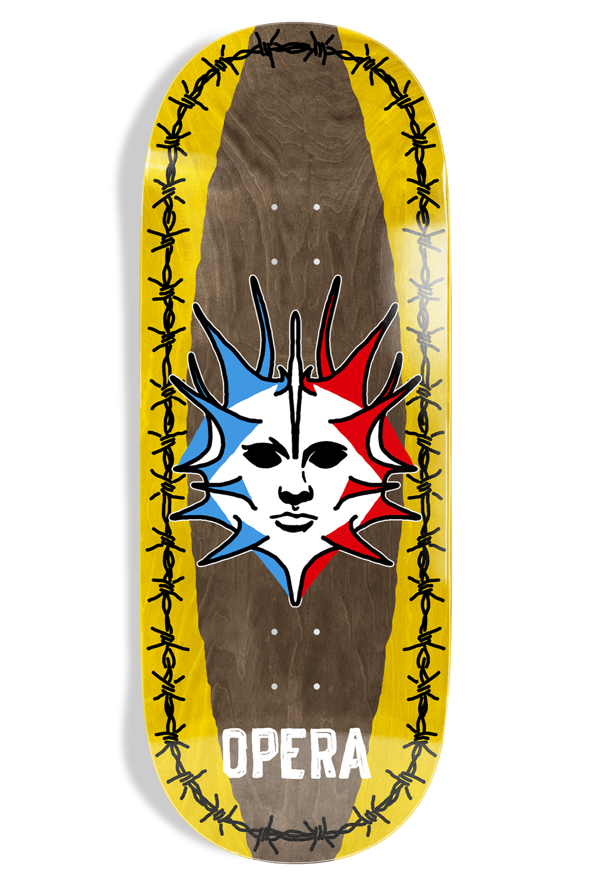 Fatties Torn Spike EX7 Deck - Brown/Yellow