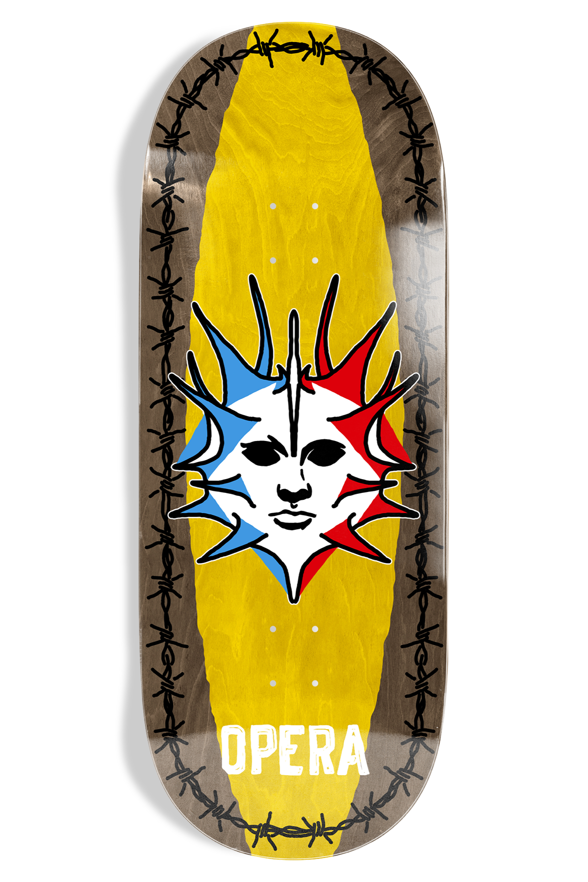 Fatties Torn Spike EX7 Deck - Brown/Yellow
