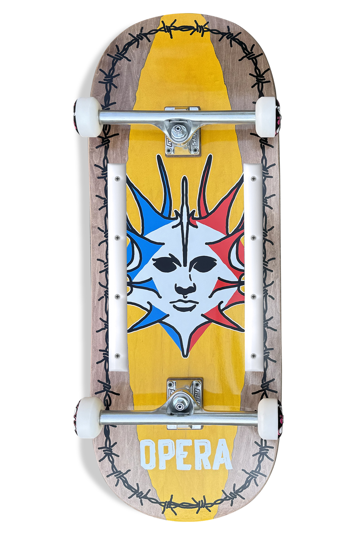 Fatties Torn Spike EX7 Complete Deck - Brown/Yellow