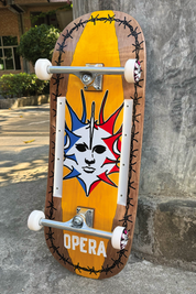 Fatties Torn Spike EX7 Complete Deck - Brown/Yellow
