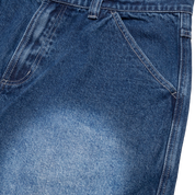 Workers Club Jean Shorts - Faded Washed Dark Indigo