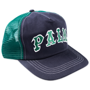 League 5 Panel Trucker Cap - Navy/Green