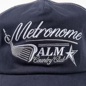 Palm Isle x Metronome 5 Panel Snapback Cap - Navy/Cream