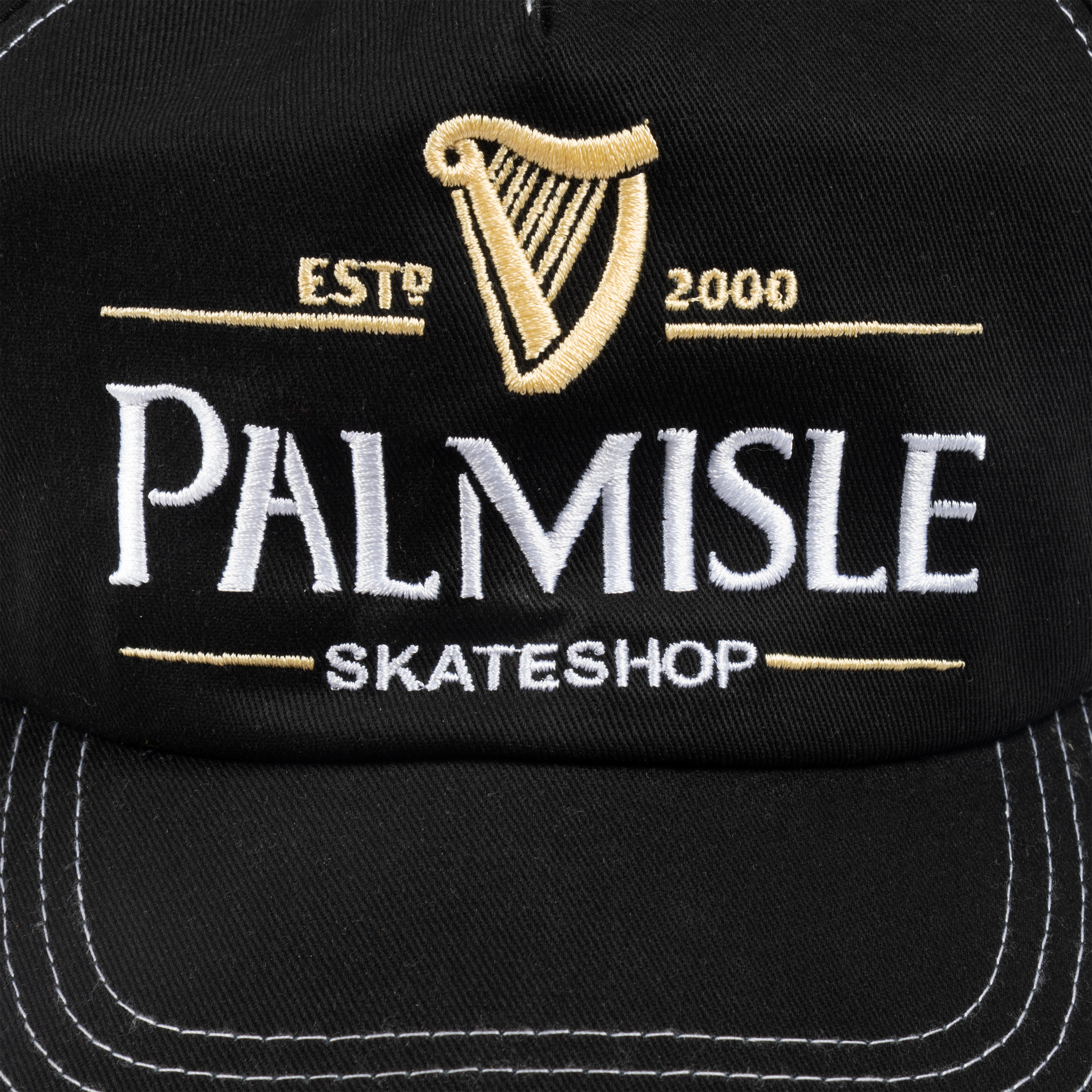 Guiness 5 Panel Snapback Cap - Black