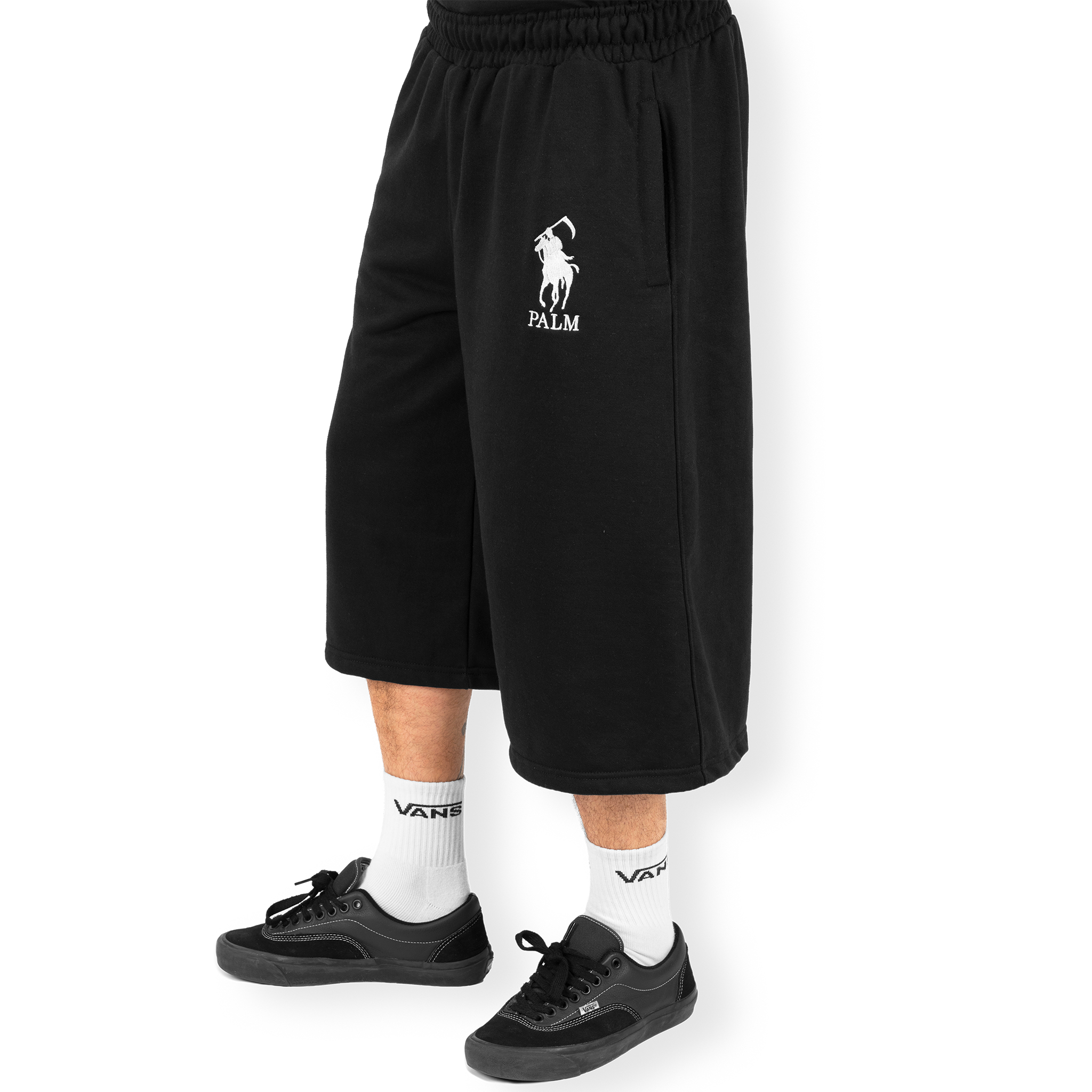 Reaper French Terry Long Shorts - Black