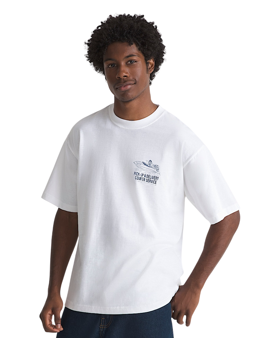 T-Shirt Pauly's Delivery - Blanc